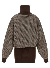 MM6 Maison Margiela Numeric Signature MM6 Reversible Dress Brown, view 3