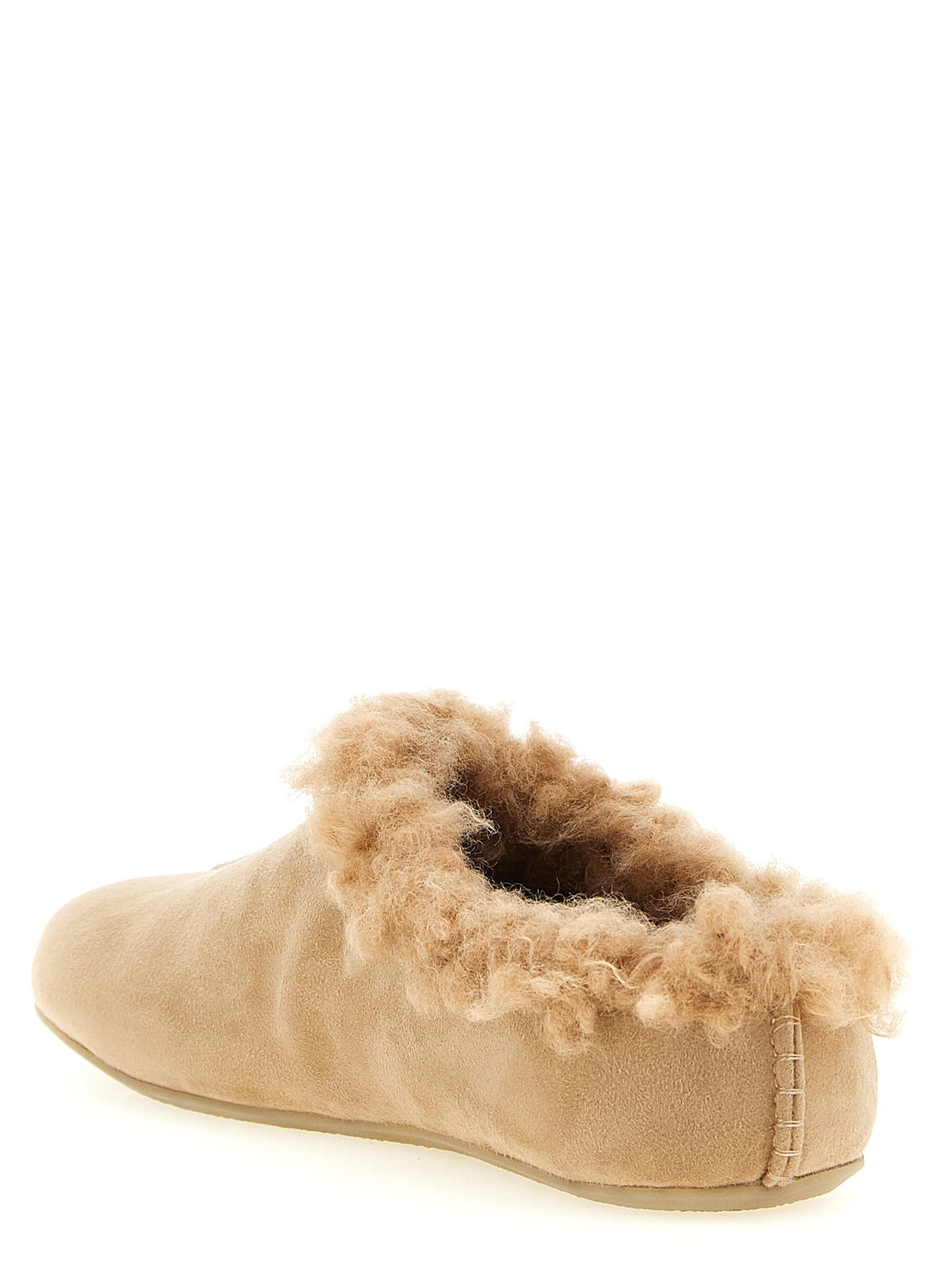 MM6 Maison Margiela Numeric Signature MM6 Sabots Beige, view 3
