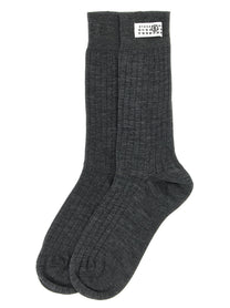 MM6 Maison Margiela Unisex Numeric Signature MM6 Socks Grey