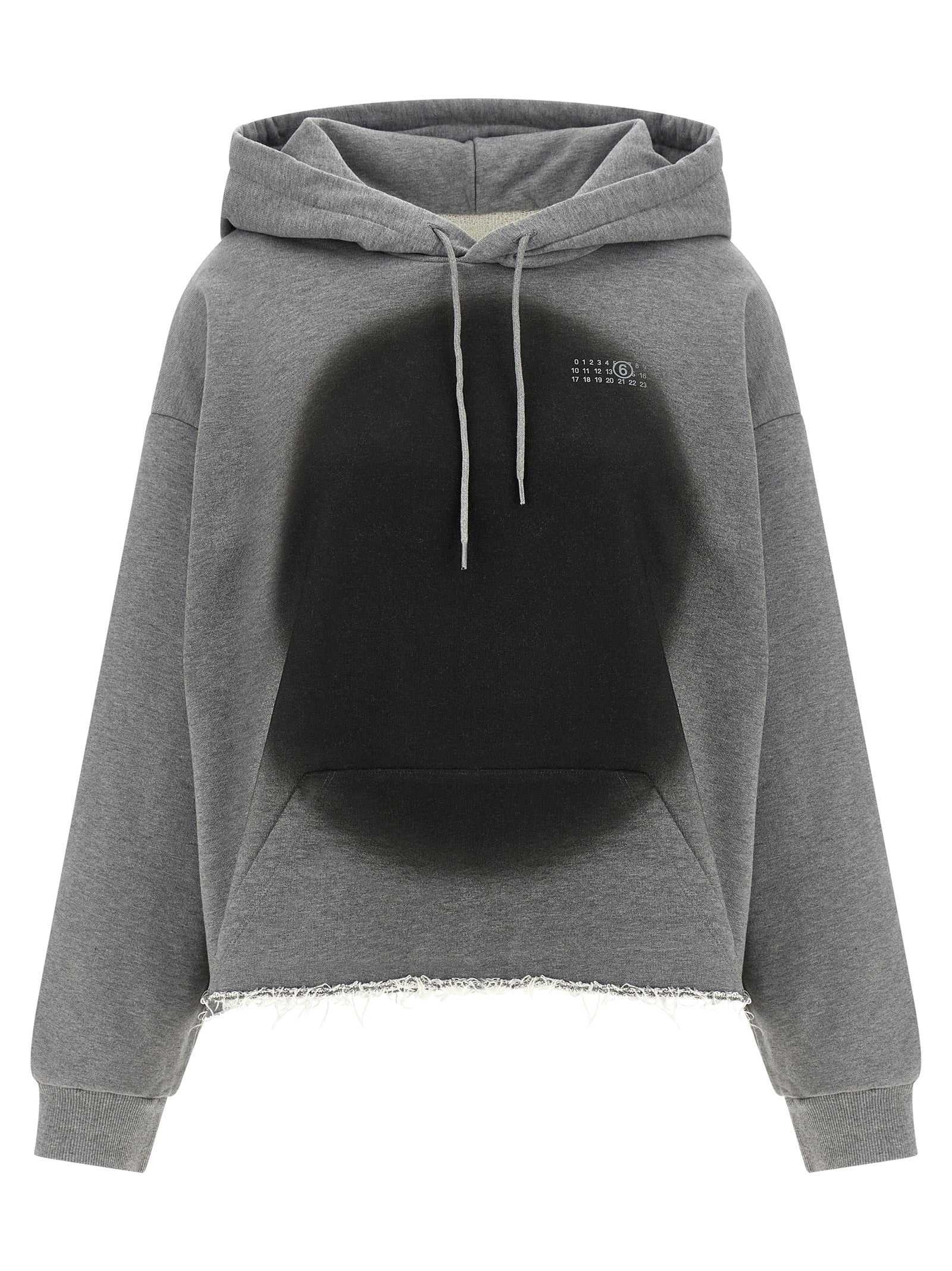 MM6 Maison Margiela Numeric Signature MM6 Spray Hoodie Grey