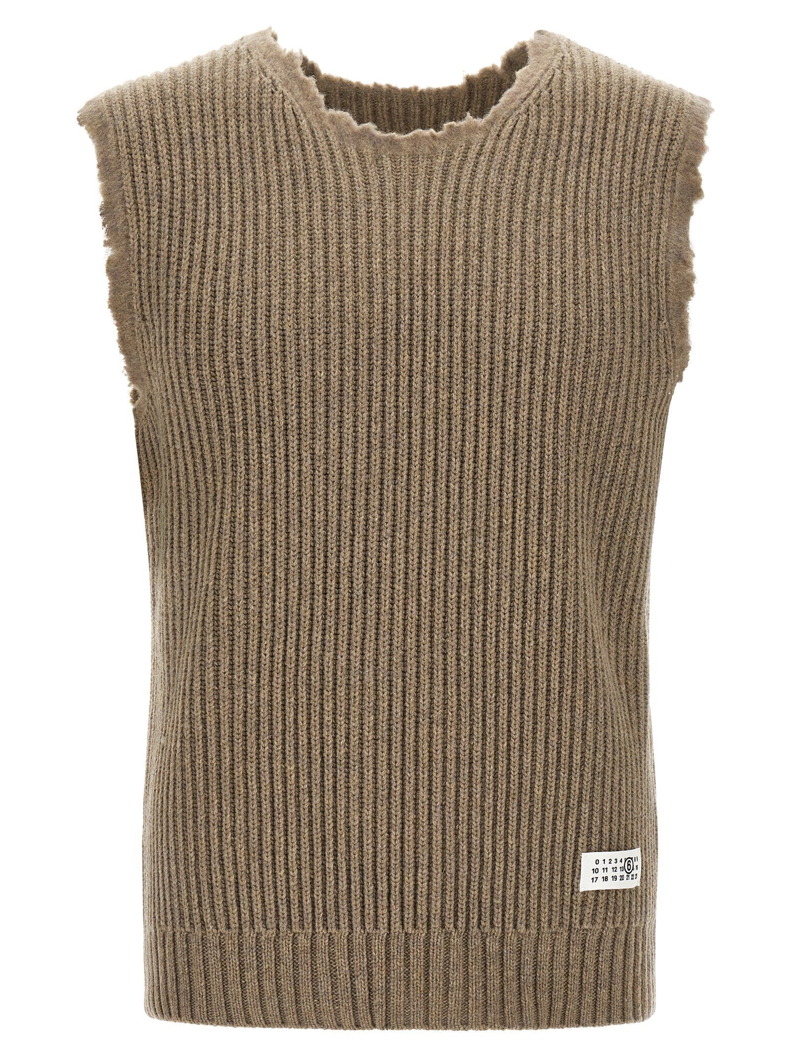 MM6 Maison Margiela Numeric Signature MM6 Vest Beige