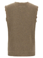 MM6 Maison Margiela Numeric Signature MM6 Vest Beige, view 2