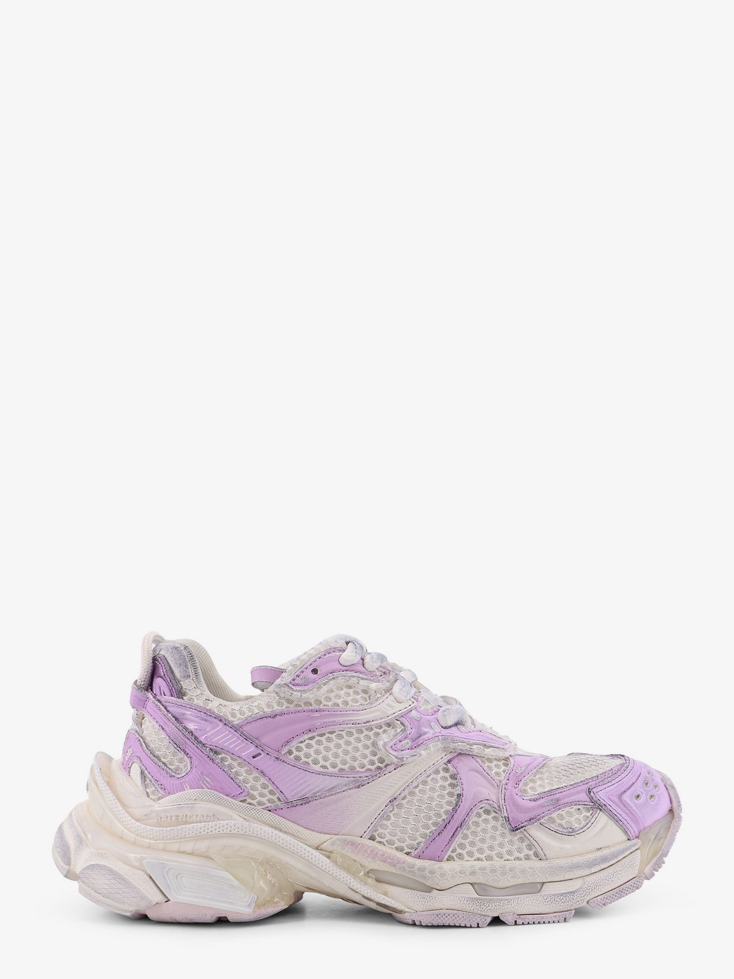 Balenciaga Women's Nylon and Mesh Runner Sneakers Grey