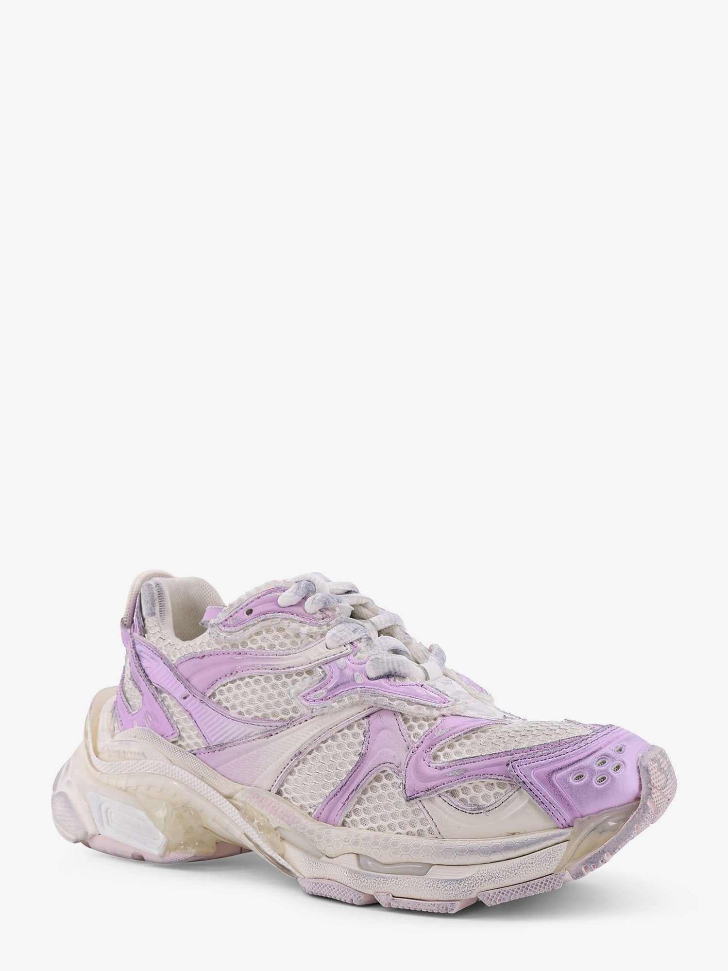 Balenciaga Women's Nylon and Mesh Runner Sneakers Grey