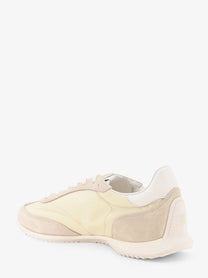 Celine Women's Nylon and Suede Racer Sneakers White