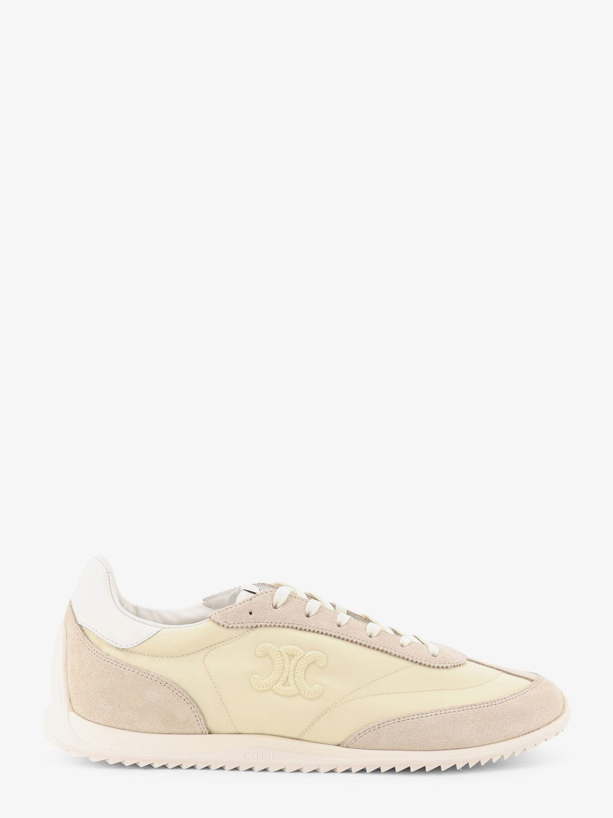 Celine Women's Nylon and Suede Racer Sneakers White