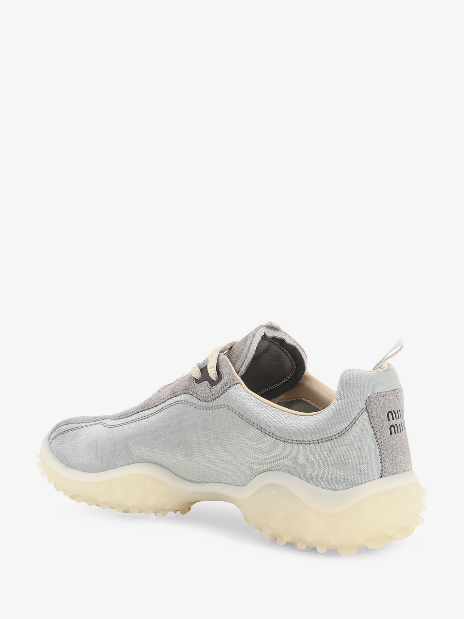 Miu Miu Women's Nylon and Suede Sneakers Grey