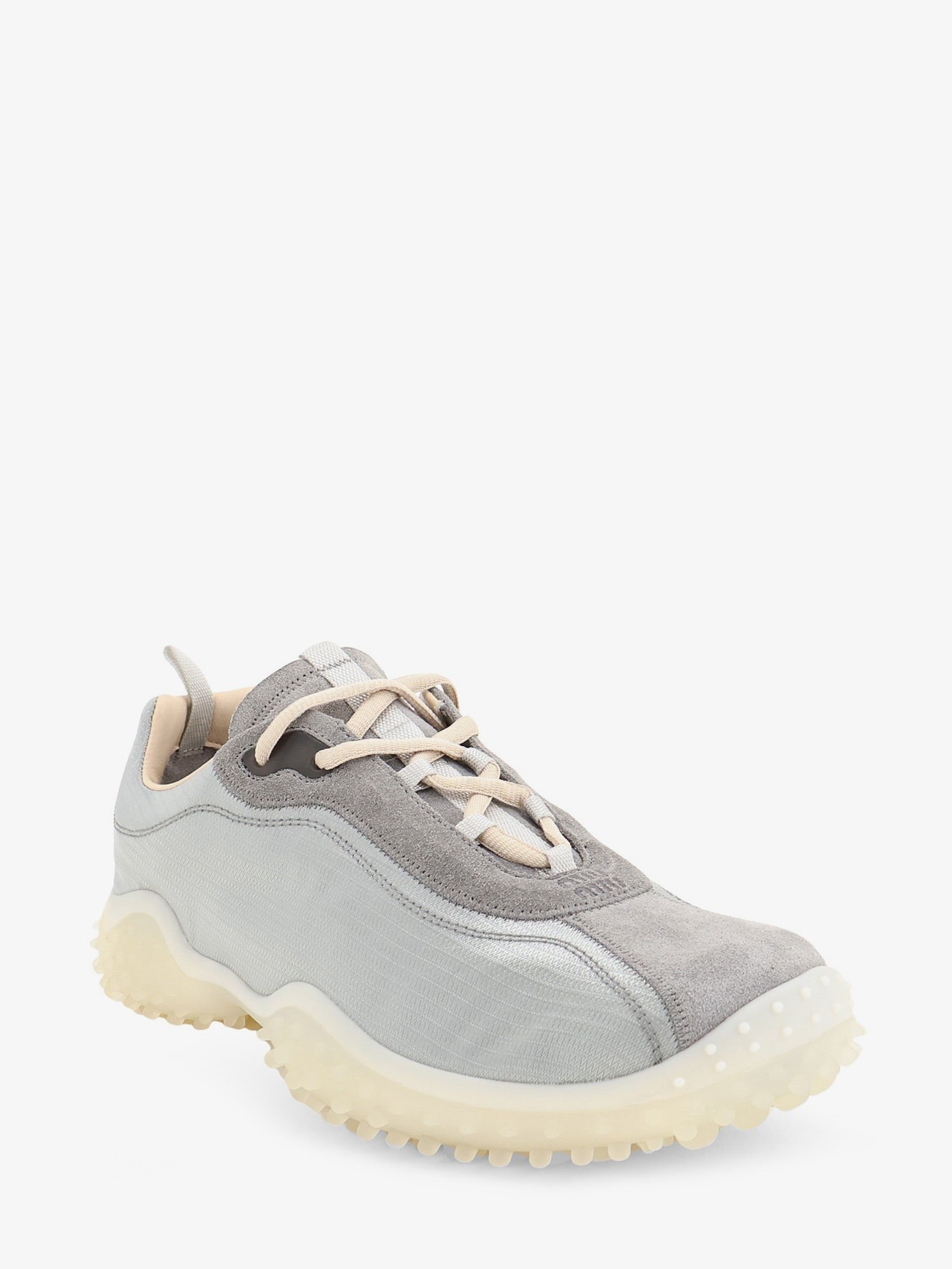 Miu Miu Women's Nylon and Suede Sneakers Grey