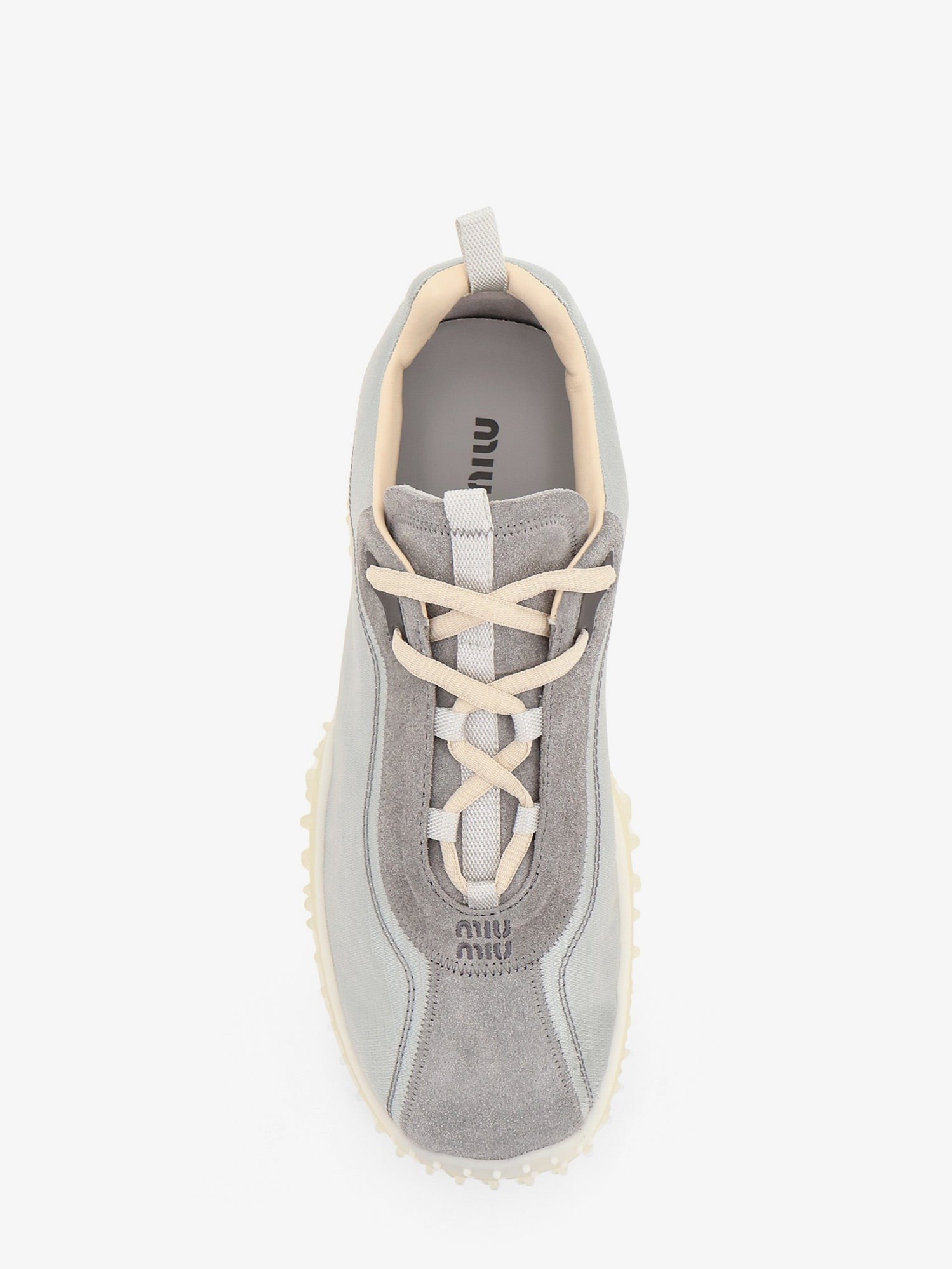 Miu Miu Women's Nylon and Suede Sneakers Grey