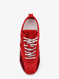 Alohas Women's Nylon and Suede Sneakers Red