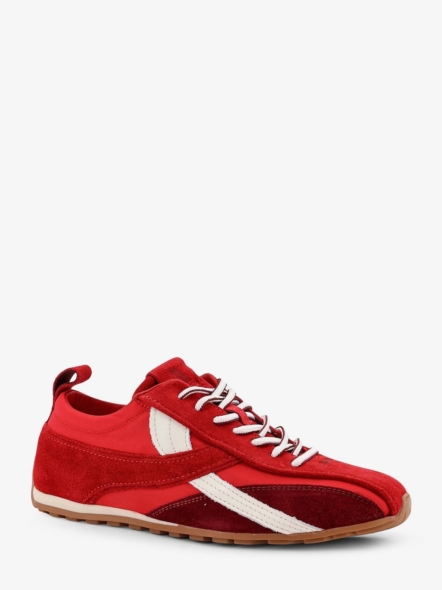 Alohas Women's Nylon and Suede Sneakers Red