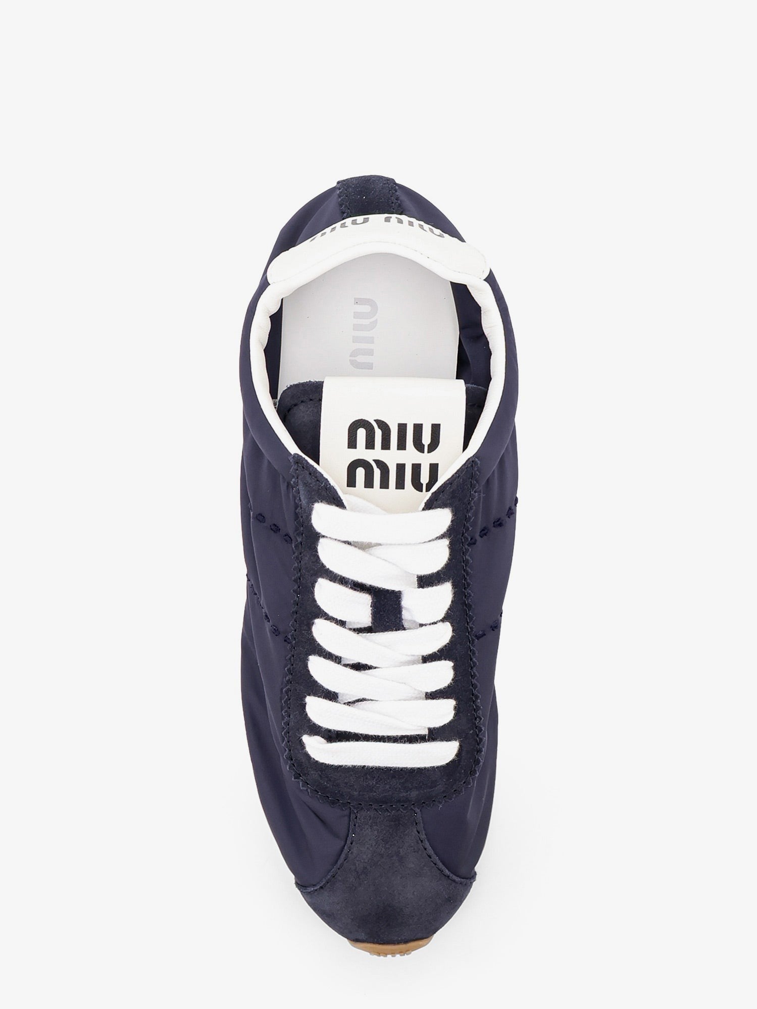 Miu Miu Women's Nylon and Suede Sneakers Blue