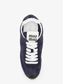 Miu Miu Women's Nylon and Suede Sneakers Blue