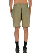 South2 West8 Men's Nylon Bermuda Shorts Beige, view 3