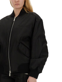 Off-White Women's Nylon Bomber Jacket Black Off-White