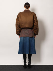 Chloé Women's Nylon Bomber Jacket Brown Chloé