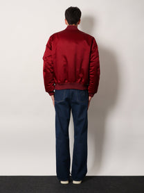 Gucci Men's Nylon Bomber Jacket Red