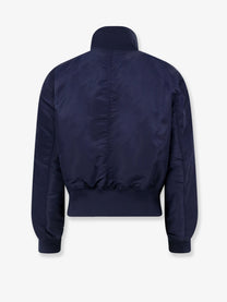 The Frankie Shop Women's Nylon Crop Jacket Blue