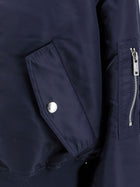 The Frankie Shop Women's Nylon Crop Jacket Blue, view 3