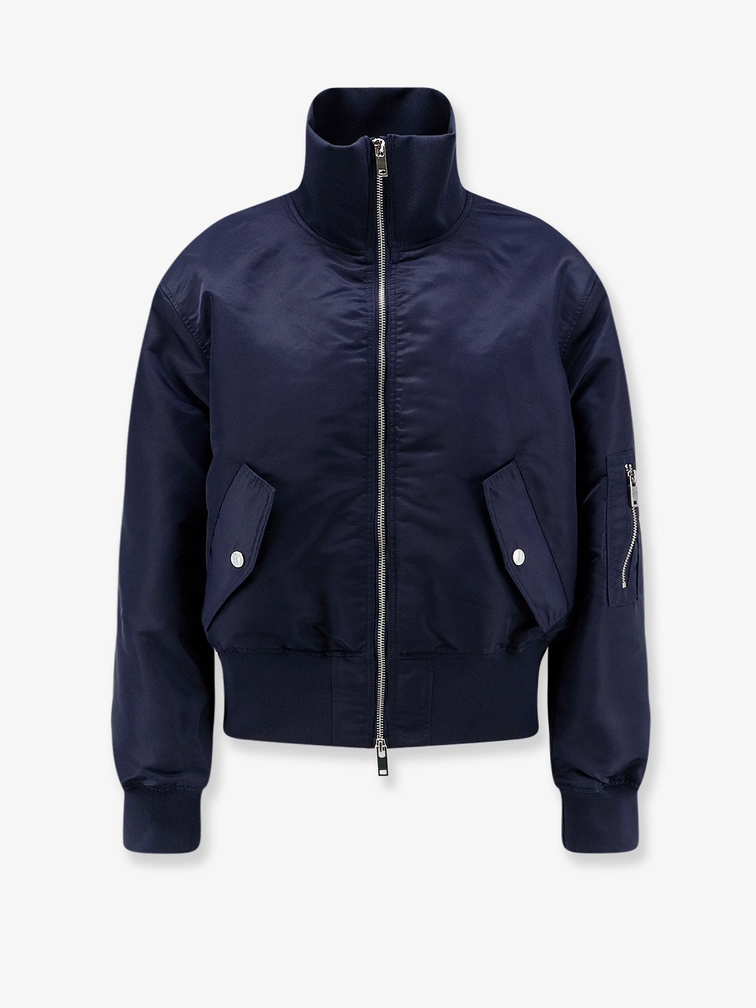 The Frankie Shop Women's Nylon Crop Jacket Blue