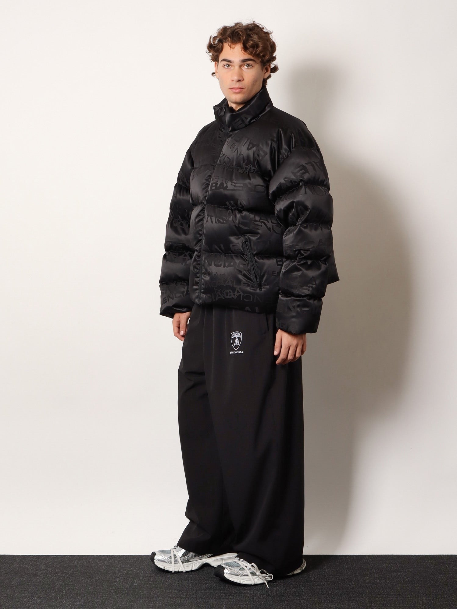 Balenciaga Men's Nylon Down Jacket Black