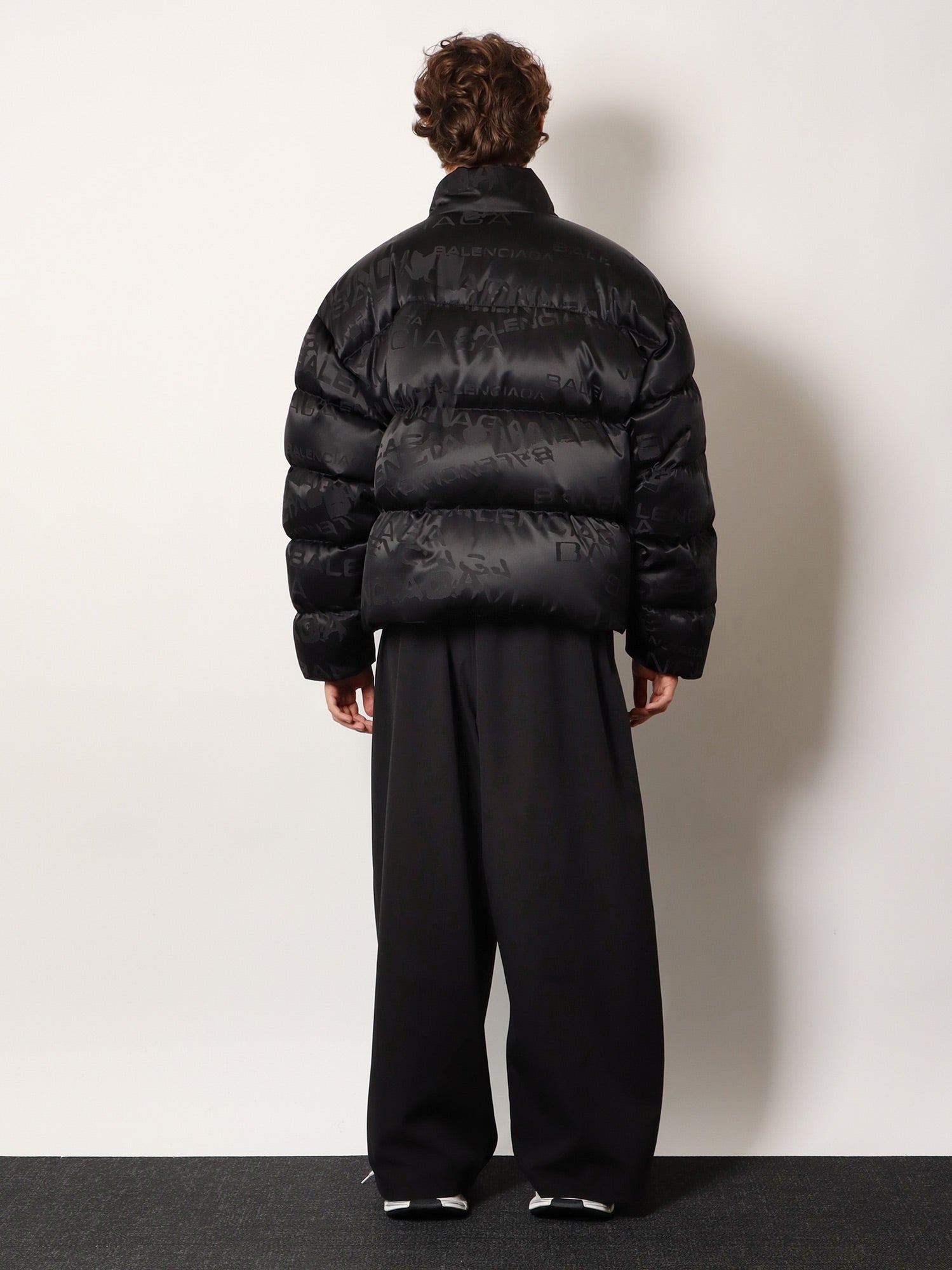 Balenciaga Men's Nylon Down Jacket Black
