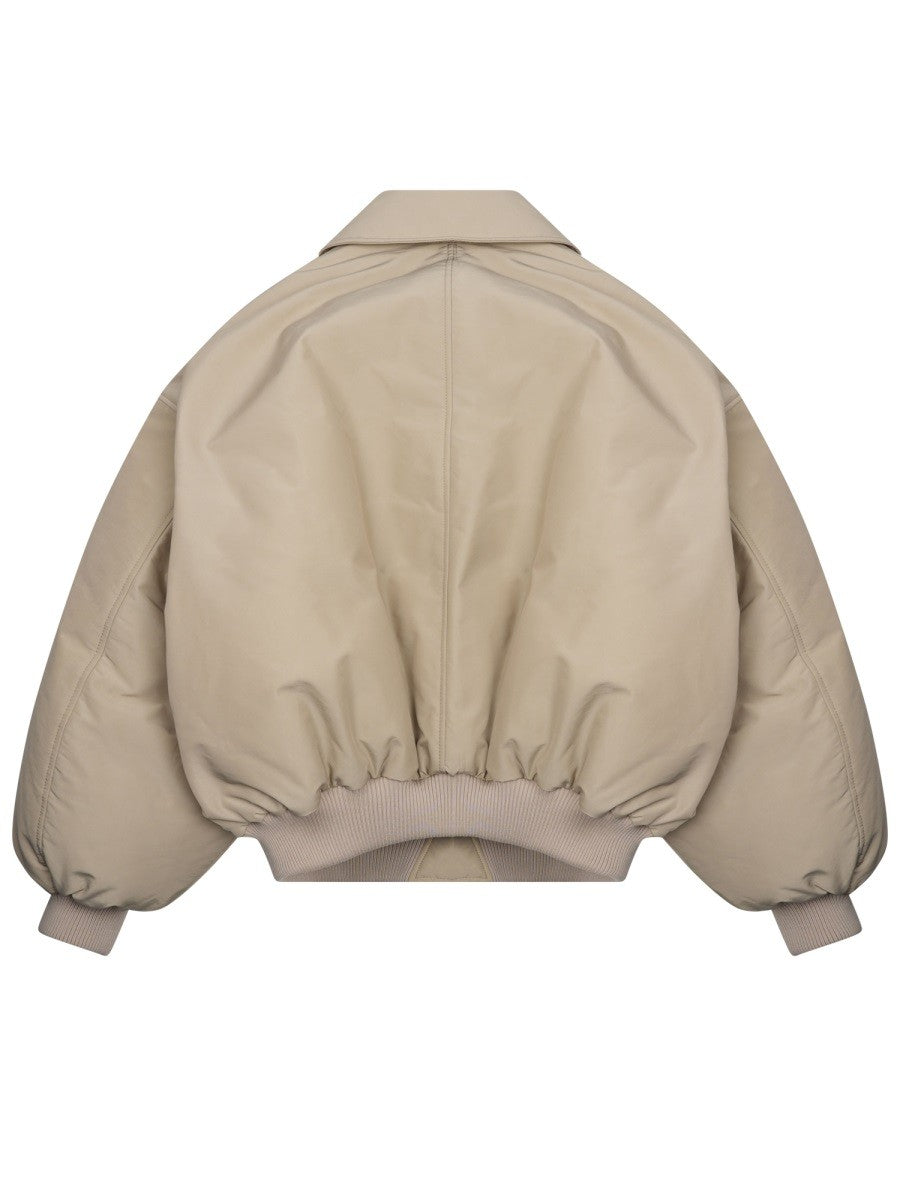 Celine Women's Nylon Down Jacket Beige