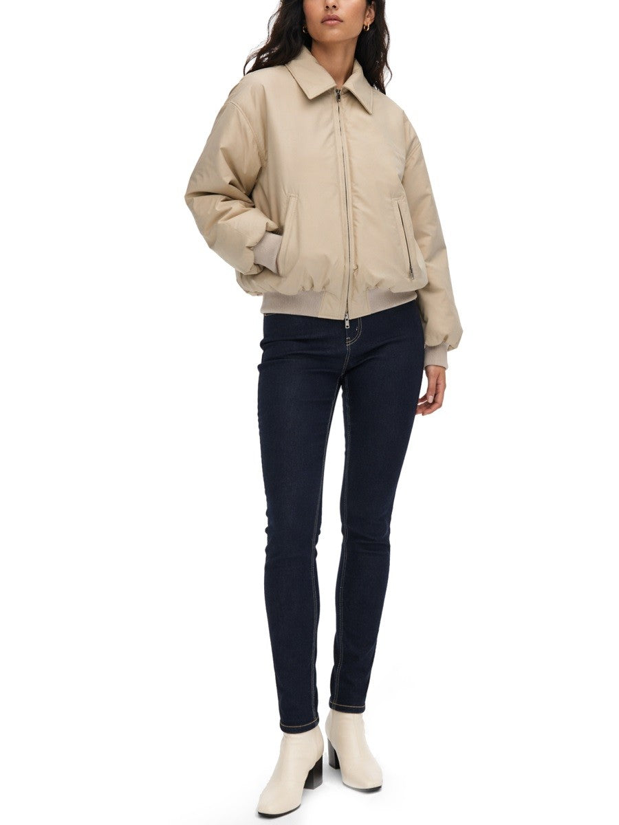 Celine Women's Nylon Down Jacket Beige