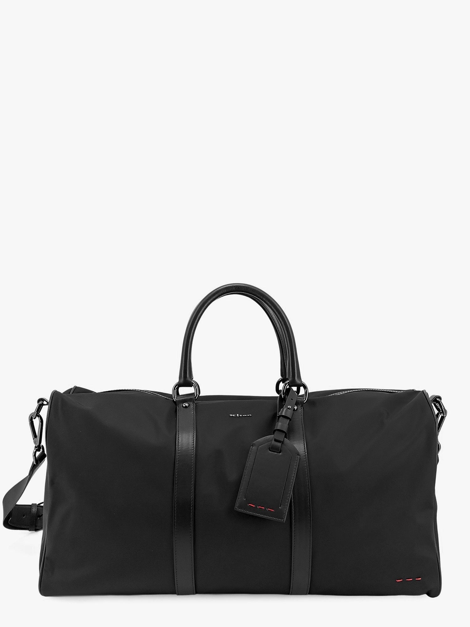 Kiton Men's Nylon Duffel Bag Black