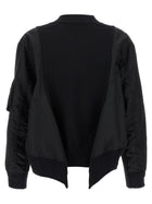 Sacai Nylon Insert Cardigan Black, view 2