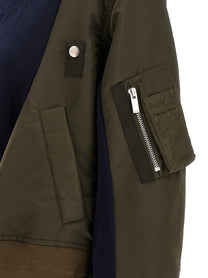 Sacai Nylon Insert Cardigan Gold