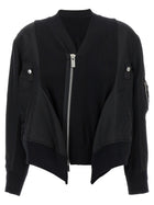 Sacai Nylon Insert Cardigan Black