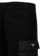 PRADA Nylon Insert Cargo Joggers Black, view 4