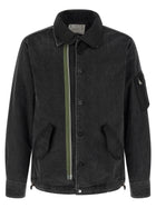 Sacai Nylon Insert Denim Jacket Black, view 2