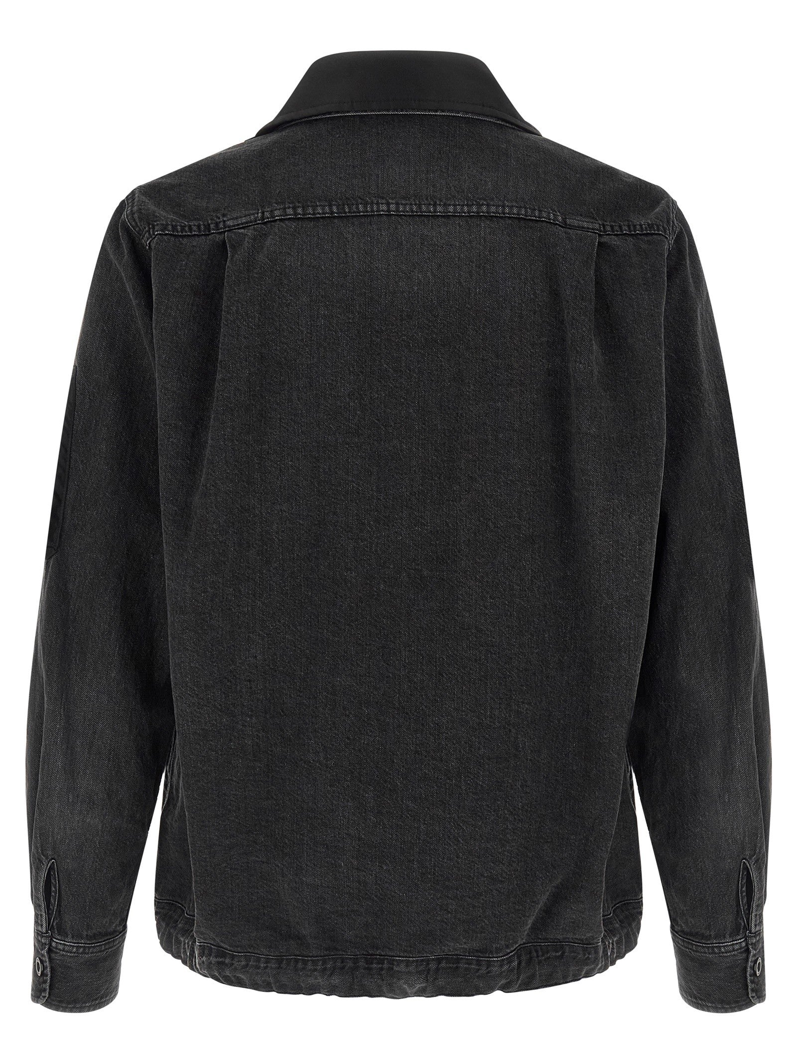 Sacai Nylon Insert Denim Jacket Black