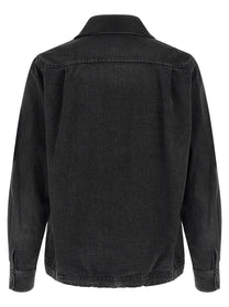 Sacai Nylon Insert Denim Jacket Black