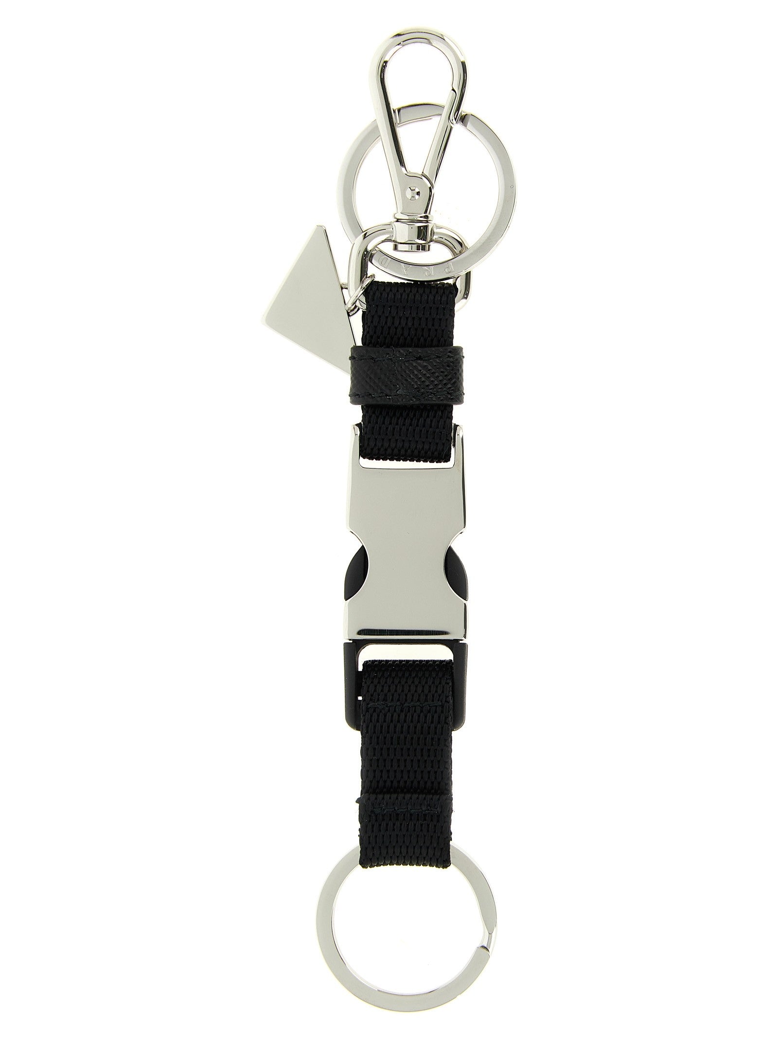 Prada Nylon Keyring Black