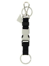 Prada Nylon Keyring Black