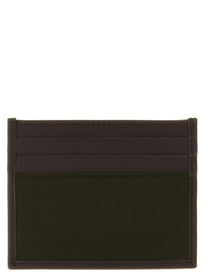 PRADA Nylon Leather Cardholder Green