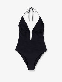 Tory Burch Women's Nylon One Piece Swimsuit Black