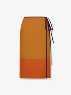 Saint Laurent Women's Nylon Pencil Skirt Gold