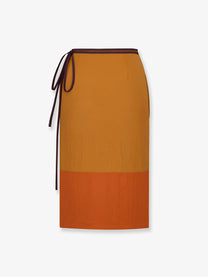 Saint Laurent Women's Pencil Skirt Brown