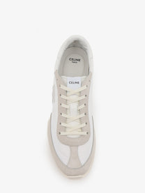 Celine Men's Nylon Racer Sneakers White