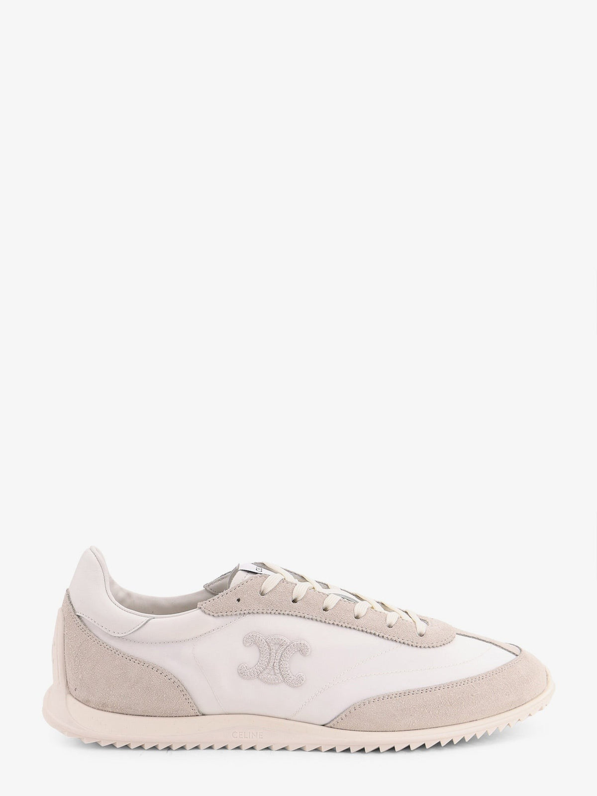 Celine Men's Nylon Racer Sneakers White