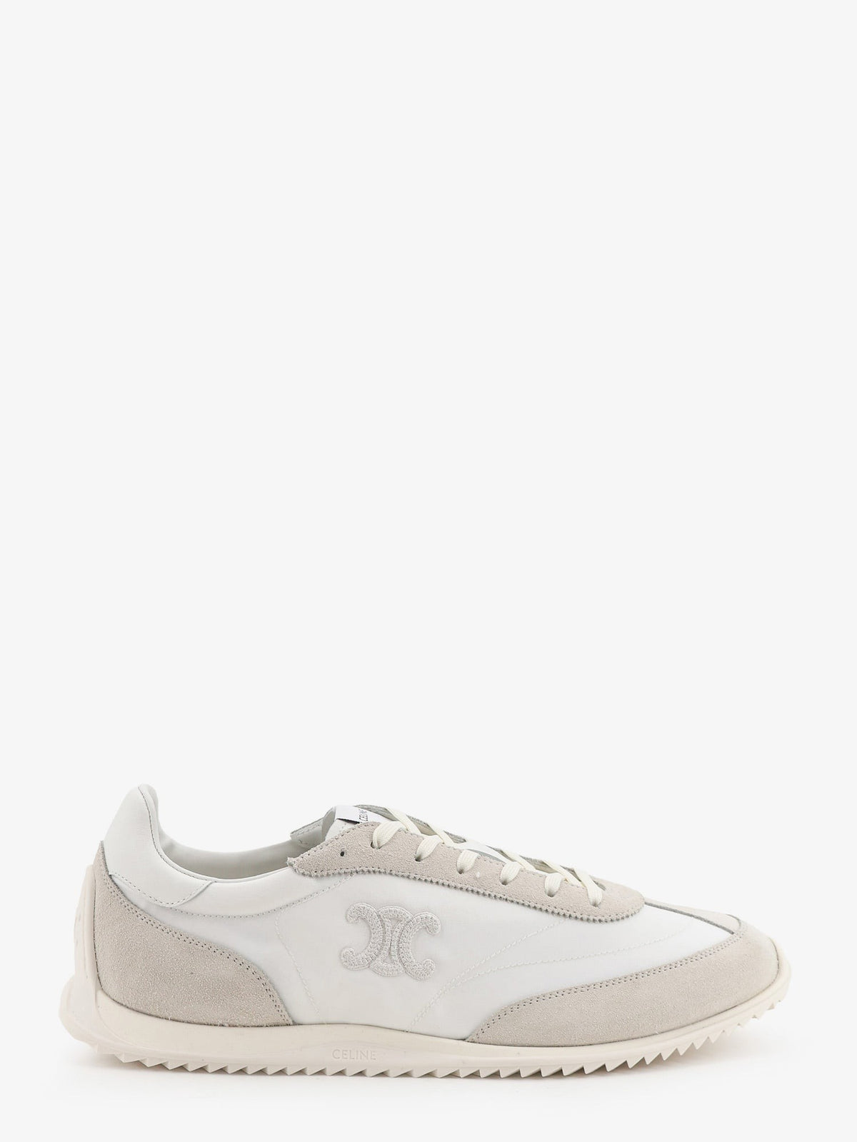 Celine Men's Nylon Racer Sneakers White