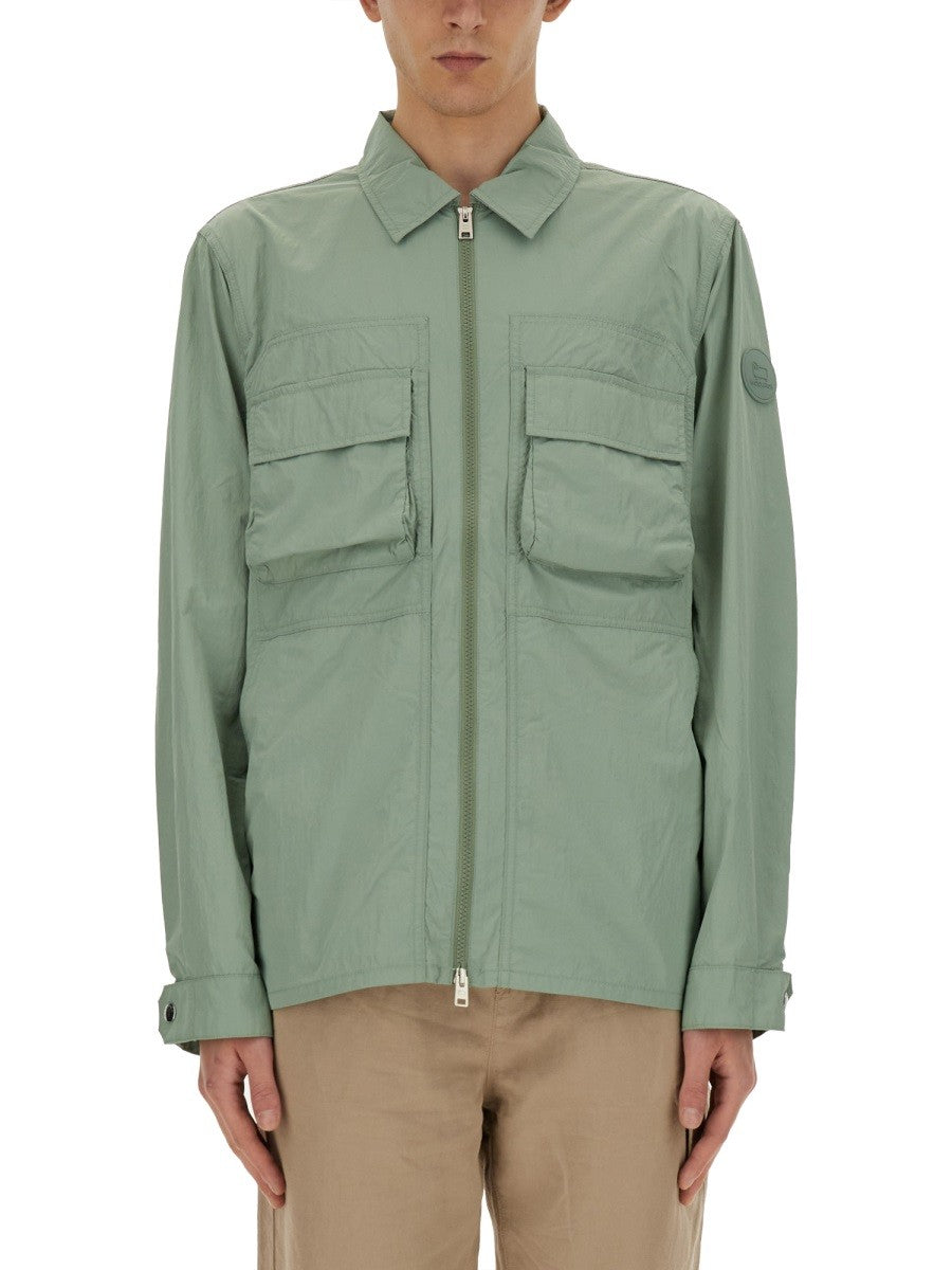 Woolrich Men's Nylon Shirt Green Woolrich