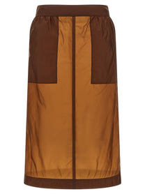 Saint Laurent Nylon Skirt Brown