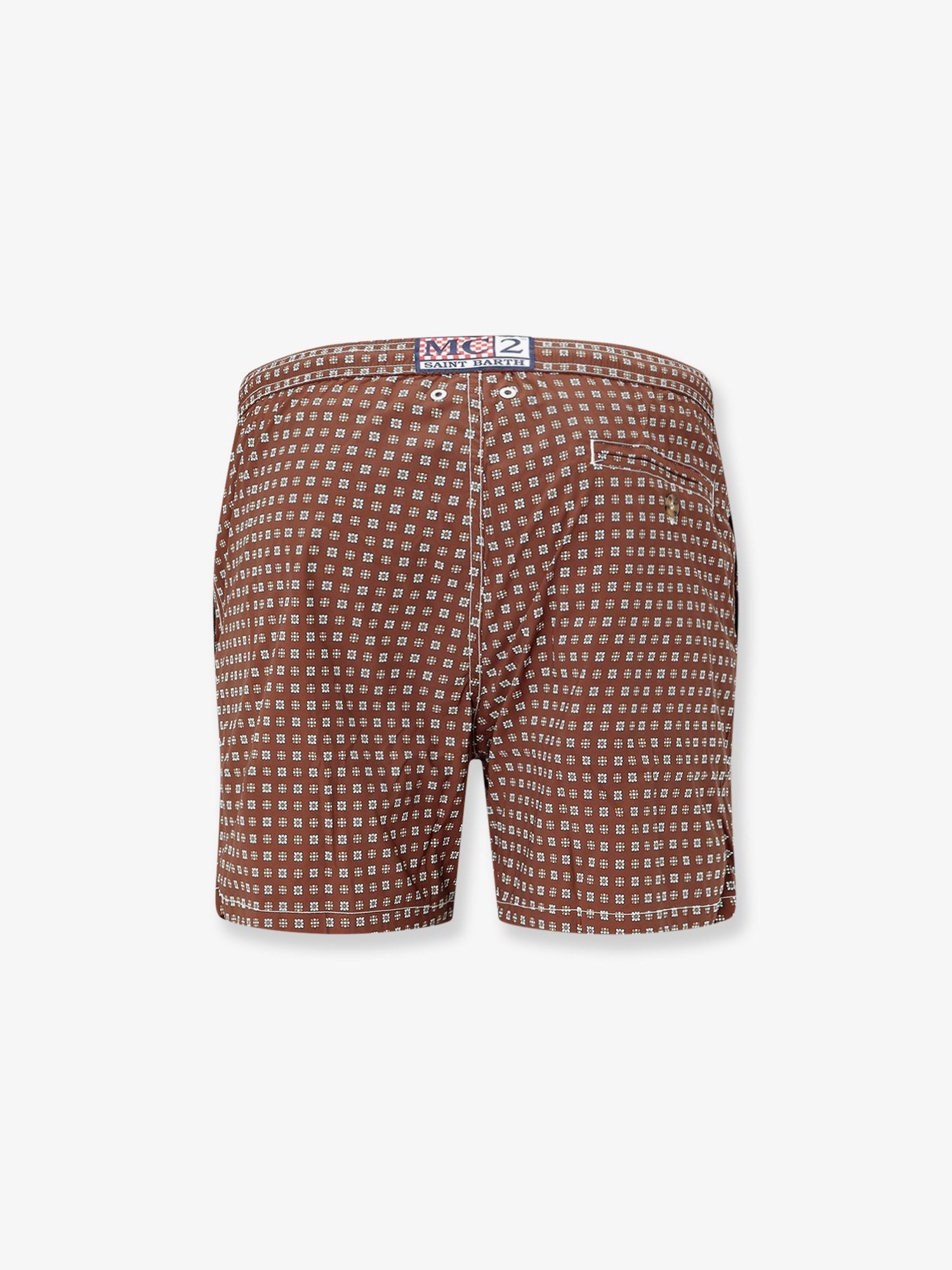 Mc2 Saint Barth Men's Nylon Swim Shorts Brown