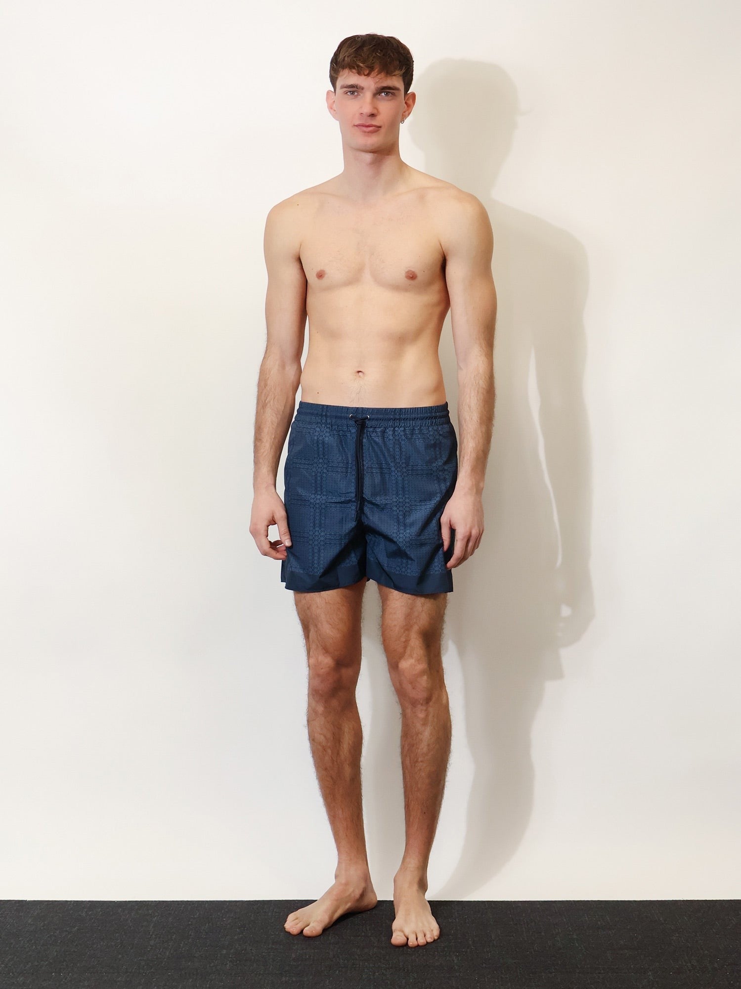 Gucci Men's Nylon Swim Trunks Blue