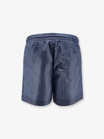 Gucci Men's Nylon Swim Trunks Blue
